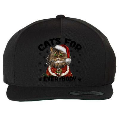 Santa Cat Lover Funny Christmas S Cats For Everybody Cool Gift Wool Snapback Cap