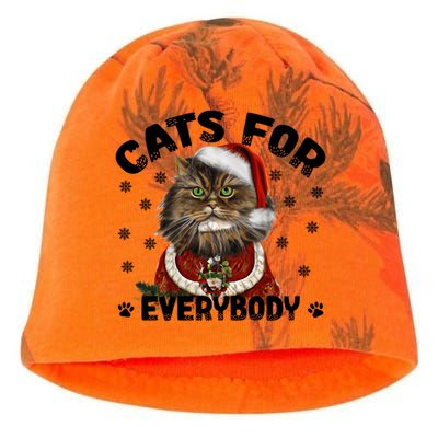 Santa Cat Lover Funny Christmas S Cats For Everybody Cool Gift Kati - Camo Knit Beanie