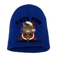 Santa Cat Lover Funny Christmas S Cats For Everybody Cool Gift Short Acrylic Beanie