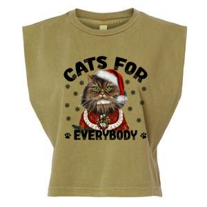 Santa Cat Lover Funny Christmas S Cats For Everybody Cool Gift Garment-Dyed Women's Muscle Tee