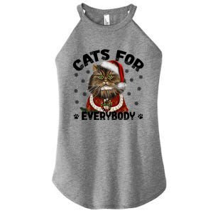 Santa Cat Lover Funny Christmas S Cats For Everybody Cool Gift Women's Perfect Tri Rocker Tank