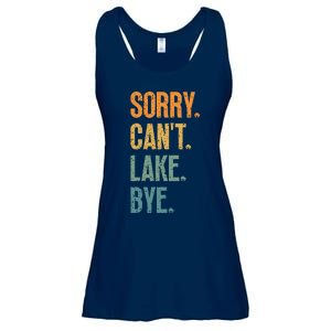 Sorry Cant Lake Bye Funny Sailing And Fishing Enthusiasts Ladies Essential Flowy Tank