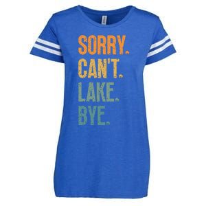 Sorry Cant Lake Bye Funny Sailing And Fishing Enthusiasts Enza Ladies Jersey Football T-Shirt