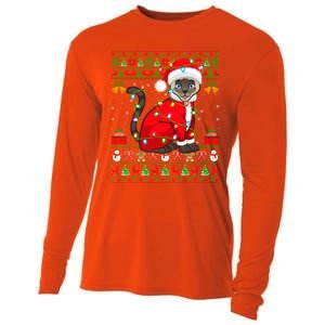 Siamese Cat Lover Matching Ugly Santa Siamese Cat Christmas Funny Gift Cooling Performance Long Sleeve Crew