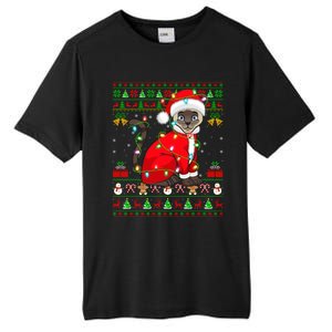 Siamese Cat Lover Matching Ugly Santa Siamese Cat Christmas Funny Gift Tall Fusion ChromaSoft Performance T-Shirt