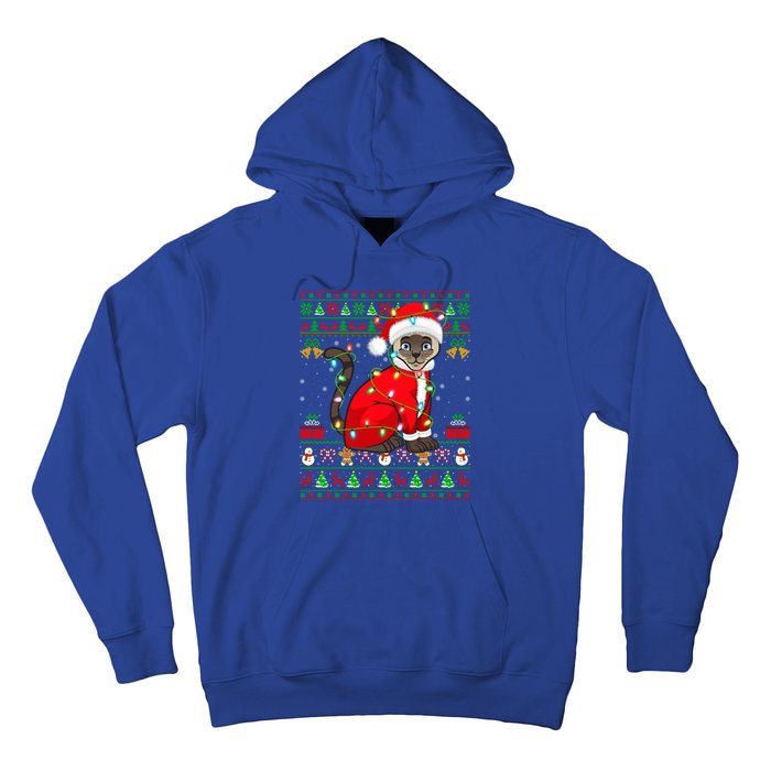 Siamese Cat Lover Matching Ugly Santa Siamese Cat Christmas Funny Gift Hoodie