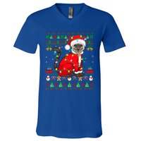 Siamese Cat Lover Matching Ugly Santa Siamese Cat Christmas Funny Gift V-Neck T-Shirt