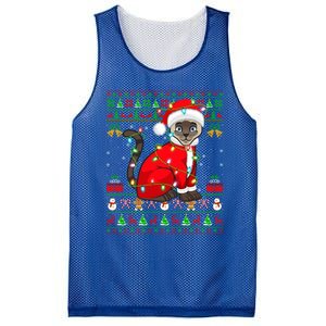 Siamese Cat Lover Matching Ugly Santa Siamese Cat Christmas Funny Gift Mesh Reversible Basketball Jersey Tank