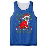 Siamese Cat Lover Matching Ugly Santa Siamese Cat Christmas Funny Gift Mesh Reversible Basketball Jersey Tank