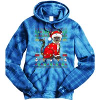 Siamese Cat Lover Matching Ugly Santa Siamese Cat Christmas Funny Gift Tie Dye Hoodie