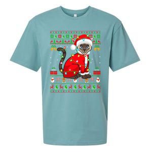 Siamese Cat Lover Matching Ugly Santa Siamese Cat Christmas Funny Gift Sueded Cloud Jersey T-Shirt