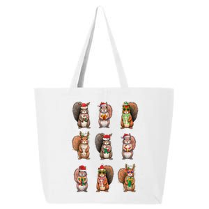 Squirrels Christmas Lights Decor Funny Squirrel Lover Pajama 25L Jumbo Tote