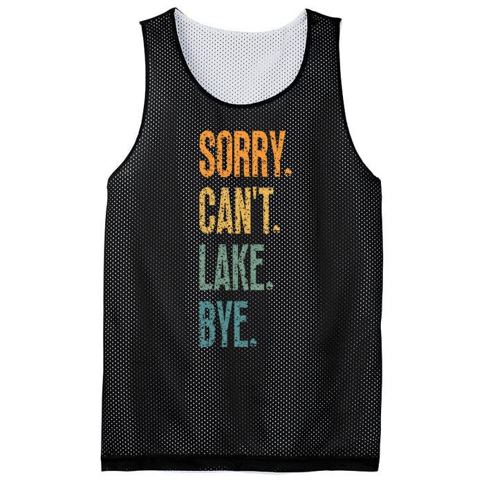 Sorry Cant Lake Bye Funny Sailing And Fishing Enthusiasts Mesh Reversible Basketball Jersey Tank