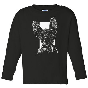 Sphinx cat lover Sphynx hairless cat breed naked cat Toddler Long Sleeve Shirt