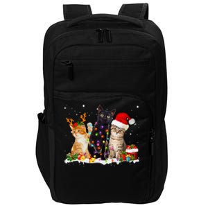 Santa Cat Light Gorgeous Reindeer Pajama Christmas Cat Lover Impact Tech Backpack