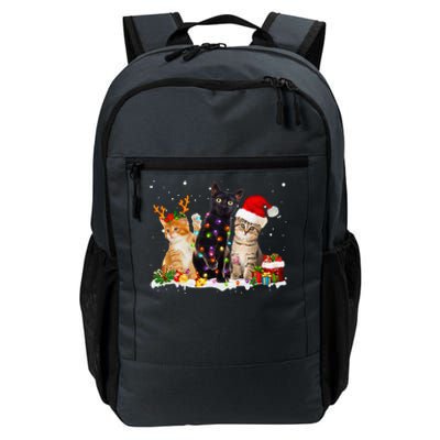 Santa Cat Light Gorgeous Reindeer Pajama Christmas Cat Lover Daily Commute Backpack