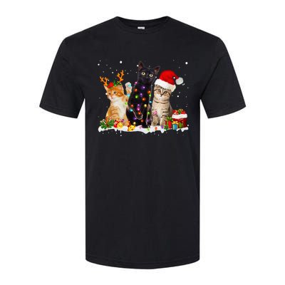 Santa Cat Light Gorgeous Reindeer Pajama Christmas Cat Lover Softstyle CVC T-Shirt