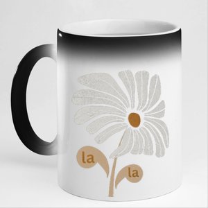 Subtle Comma La Flower 11oz Black Color Changing Mug