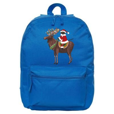 Santa Cat Light Gorgeous Reindeer Cat Lover Cute Gift 16 in Basic Backpack