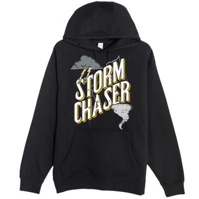 Storm Chaser Lightning | Tornado Hurricane | Storm Chasing Premium Pullover Hoodie