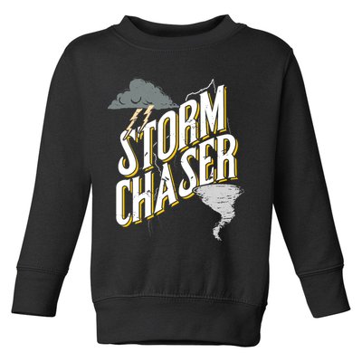 Storm Chaser Lightning | Tornado Hurricane | Storm Chasing Toddler Sweatshirt