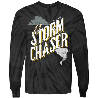 Storm Chaser Lightning | Tornado Hurricane | Storm Chasing Tie-Dye Long Sleeve Shirt