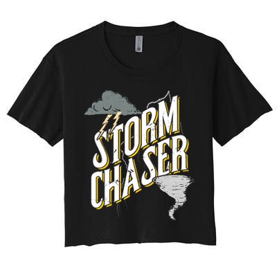 Storm Chaser Lightning | Tornado Hurricane | Storm Chasing Crop Top