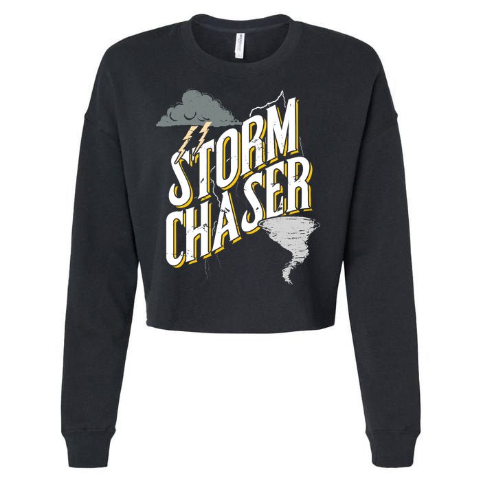 Storm Chaser Lightning | Tornado Hurricane | Storm Chasing Cropped Pullover Crew