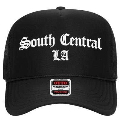 South Central La Los Angeles Chicano Biker Chicana Mexican High Crown Mesh Back Trucker Hat