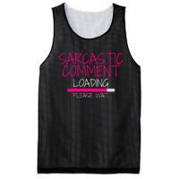 Sarcastic Comment Loading, Novelty Sarcasm, Humor, Funny Novelty Graphic Mesh Reversible Basketball Jersey Tank