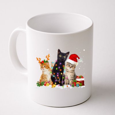 Santa Cat Light Gorgeous Reindeer Pajama Christmas Cat Lover Gift Coffee Mug