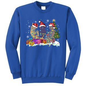 Santa Cat Light Gorgeous Reindeer Pajama Christmas Cat Lover Gift Sweatshirt