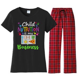 School Cafeteria Lunch Lady Child Nutrition Is My Business Women's Flannel Pajama Set