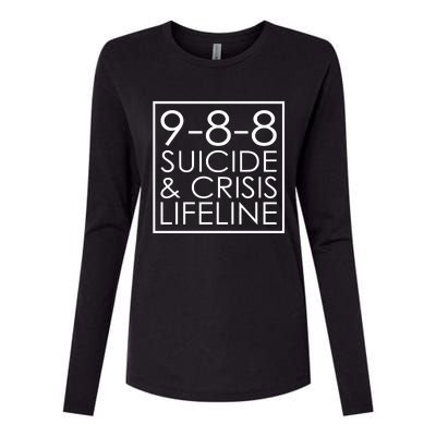 Suicide Crisis Lifeline 988 Vintage Retro Fashion Womens Cotton Relaxed Long Sleeve T-Shirt