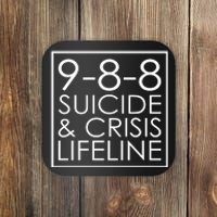 Suicide Crisis Lifeline 988 Vintage Retro Fashion Coaster