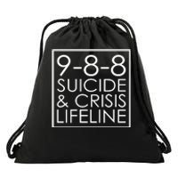 Suicide Crisis Lifeline 988 Vintage Retro Fashion Drawstring Bag