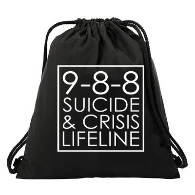 Suicide Crisis Lifeline 988 Vintage Retro Fashion Drawstring Bag