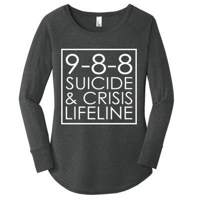 Suicide Crisis Lifeline 988 Vintage Retro Fashion Women's Perfect Tri Tunic Long Sleeve Shirt