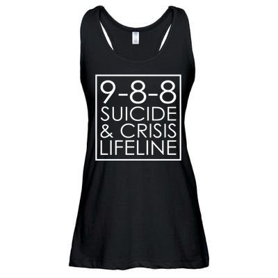 Suicide Crisis Lifeline 988 Vintage Retro Fashion Ladies Essential Flowy Tank