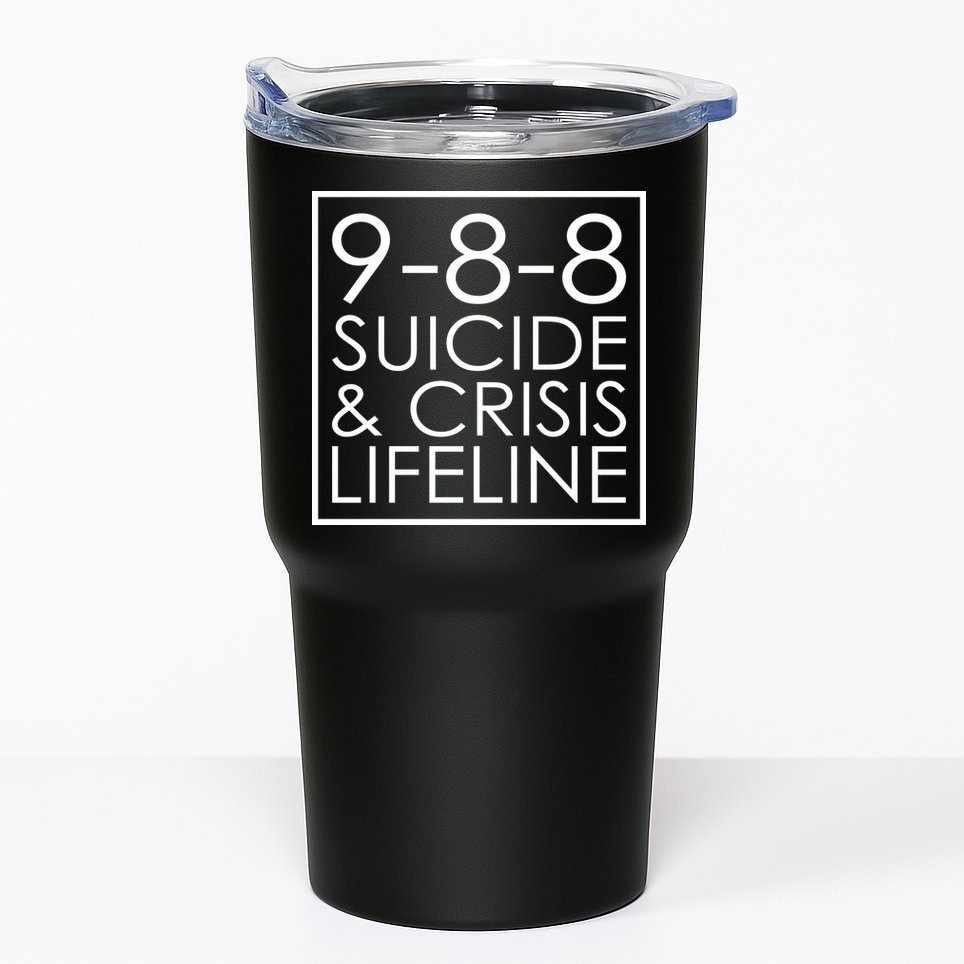 Suicide Crisis Lifeline 988 Vintage Retro Fashion Tumbler