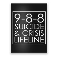 Suicide Crisis Lifeline 988 Vintage Retro Fashion Poster