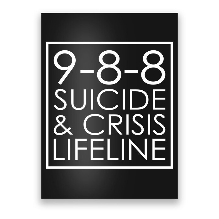 Suicide Crisis Lifeline 988 Vintage Retro Fashion Poster