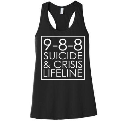 Suicide Crisis Lifeline 988 Vintage Retro Fashion Women's Racerback Tank