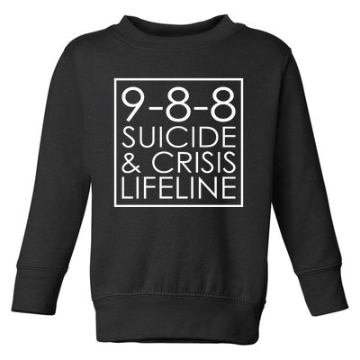 Suicide Crisis Lifeline 988 Vintage Retro Fashion Toddler Sweatshirt