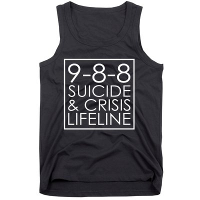 Suicide Crisis Lifeline 988 Vintage Retro Fashion Tank Top