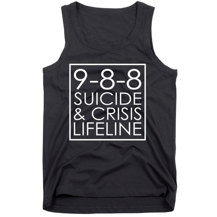 Suicide Crisis Lifeline 988 Vintage Retro Fashion Tank Top