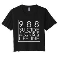 Suicide Crisis Lifeline 988 Vintage Retro Fashion Women's Crop Top Tee