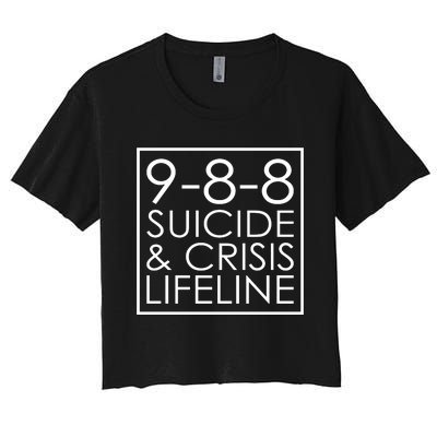 Suicide Crisis Lifeline 988 Vintage Retro Fashion Women's Crop Top Tee