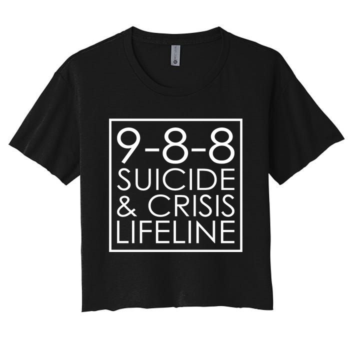 Suicide Crisis Lifeline 988 Vintage Retro Fashion Women's Crop Top Tee