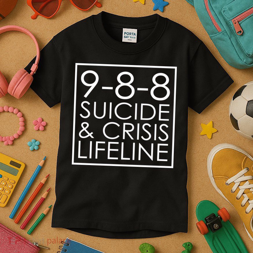 Suicide Crisis Lifeline 988 Vintage Retro Fashion Kids T-Shirt
